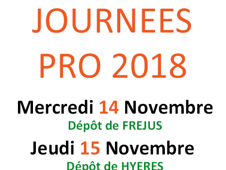 Les Journées Pro 2018 – Fréjus et Hyères Les Journées Pro 2018 – Fréjus et Hyères