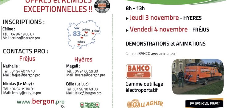 Les journées pros de la taille le 3 et 4 novembre 2016